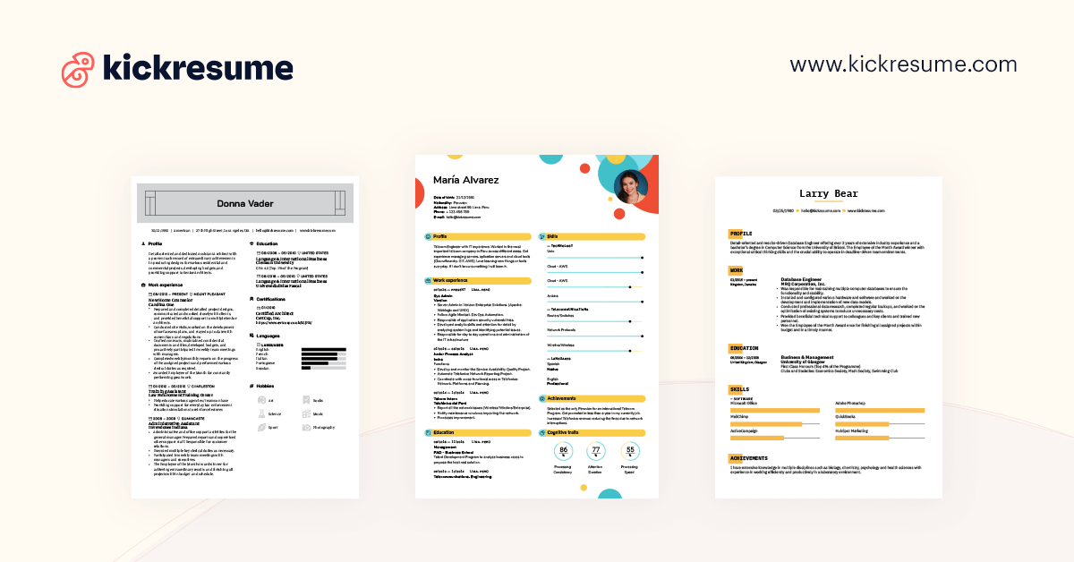 Kickresume | Best Online Resume & Cover Letter Builder